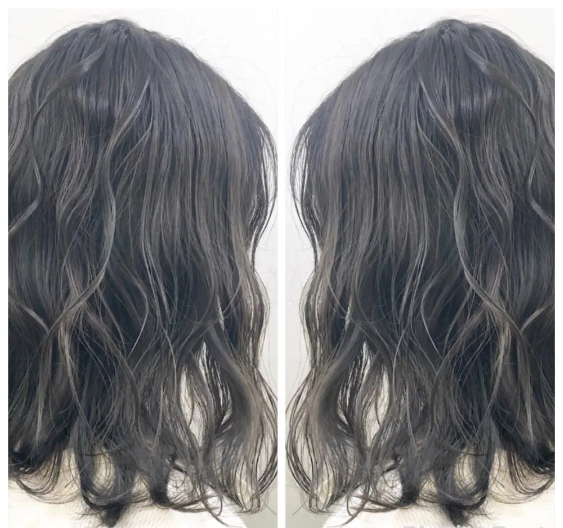 ミディアム カラー パーマ 名倉 伽奈のヘアスタイル