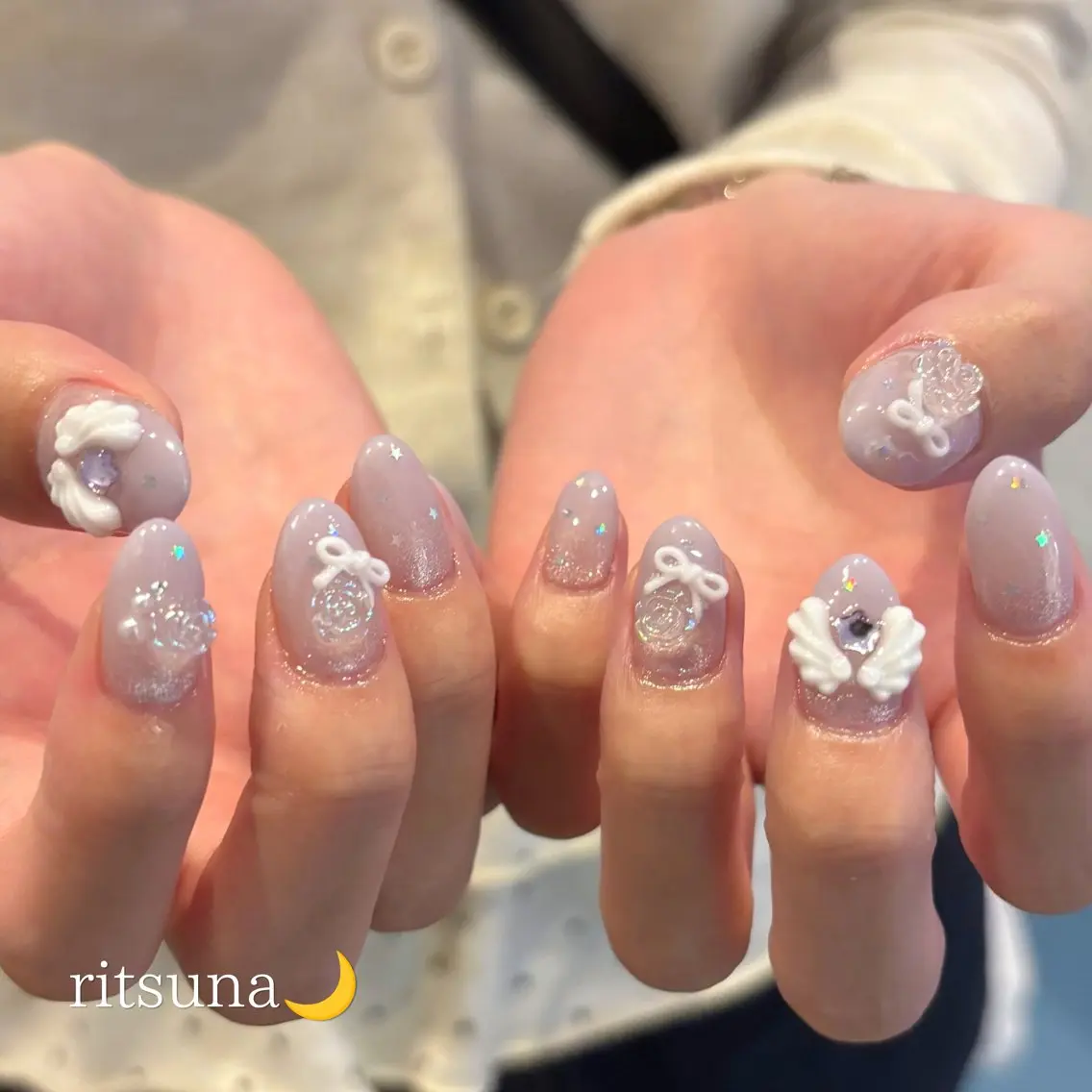 ネイル ハンドネイル ritsuna🌙 nail 堺筋本町のネイルデザイン