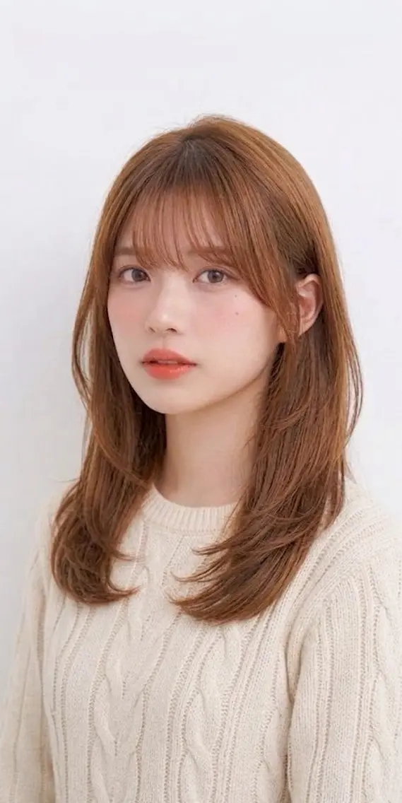 セミロング カット ヘアカラー トリートメント 新宿×髪質改善カラー 美髪/艶髪/岩重知弥のヘアスタイル