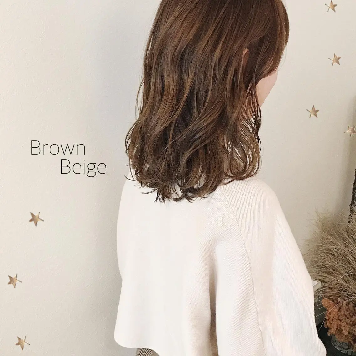 ミディアム カラー カット ヘアカラー 市川 千夏のヘアスタイル