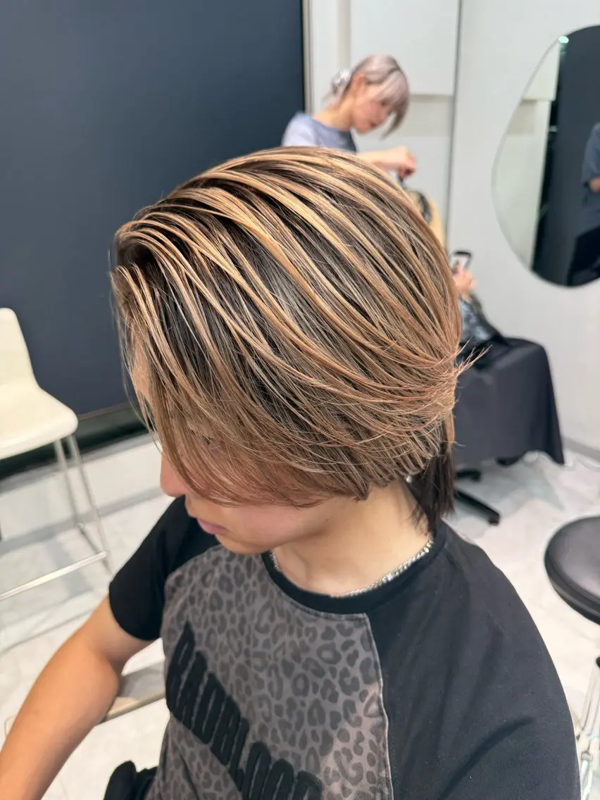 カラー メンズ カット ヘアカラー トリートメント ヘアセット 【バレイヤージュ】 🔥メンズRYUTAのヘアスタイル