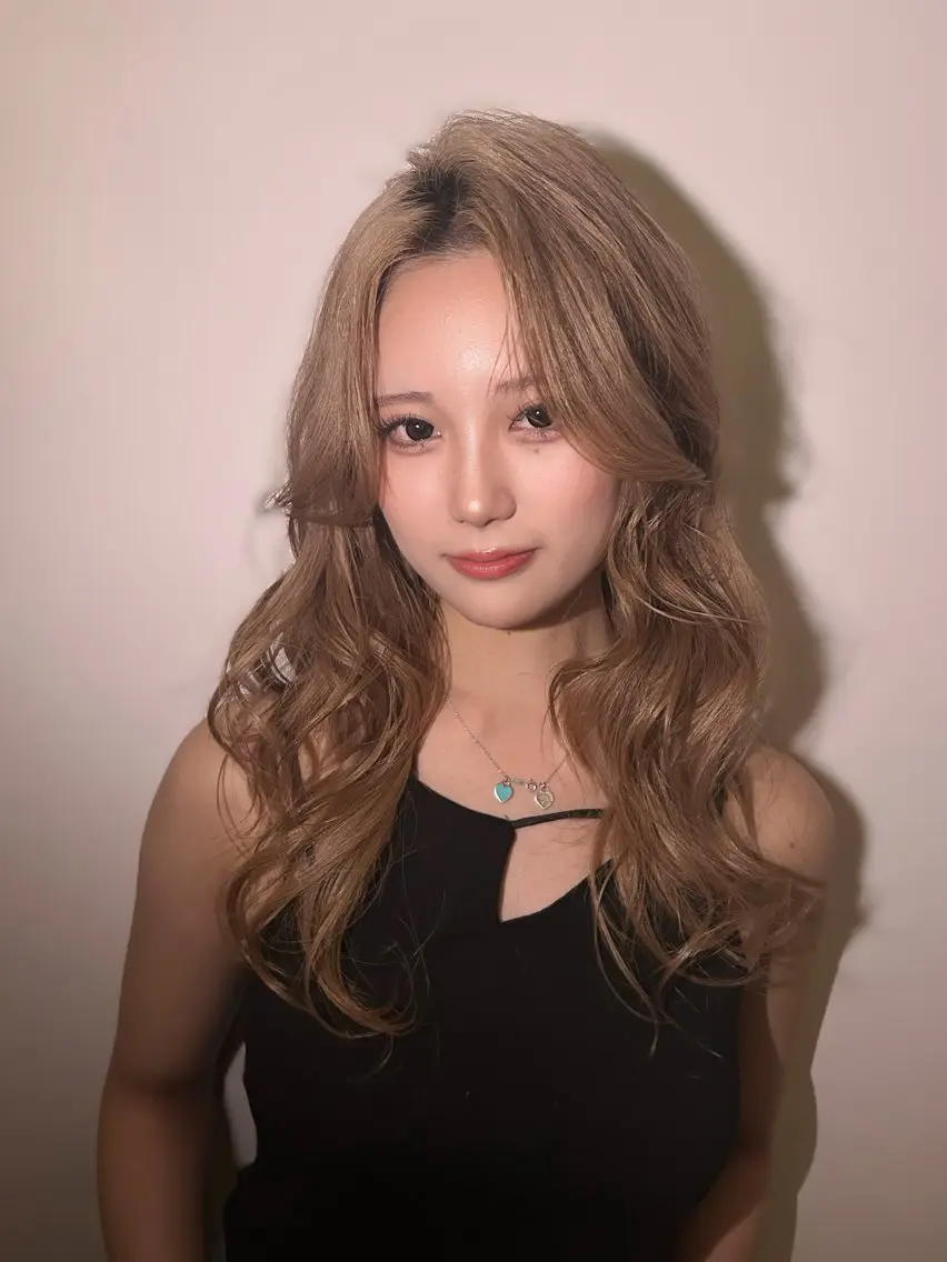ロング カット ヘアカラー トリートメント 🎀大竹美侑/顔まわ りカット/レイヤーのヘアスタイル