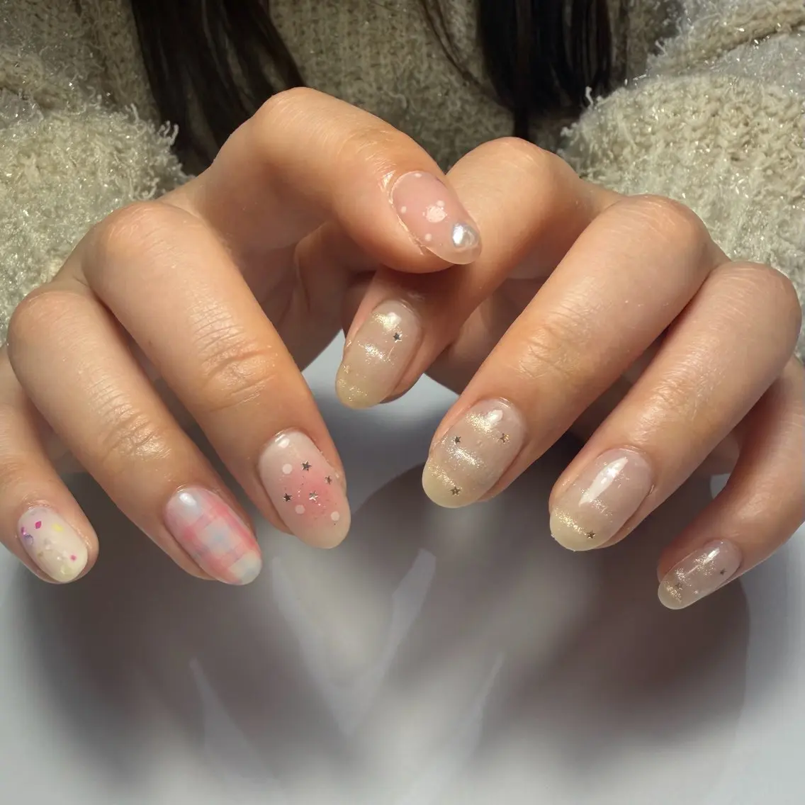 ネイル アートネイル ジェルネイル 韓国ネイル マグネットネイル 持ち込み Nail mood デザイン持ち込みokのネイルデザイン