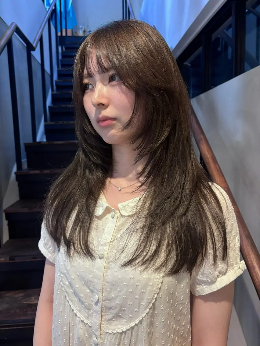 ✨ダメージレス✨ブリーチなしで叶えるトレンド　ダブルカラー+こだわりカット💇‍♀️＋トリートメントの写真