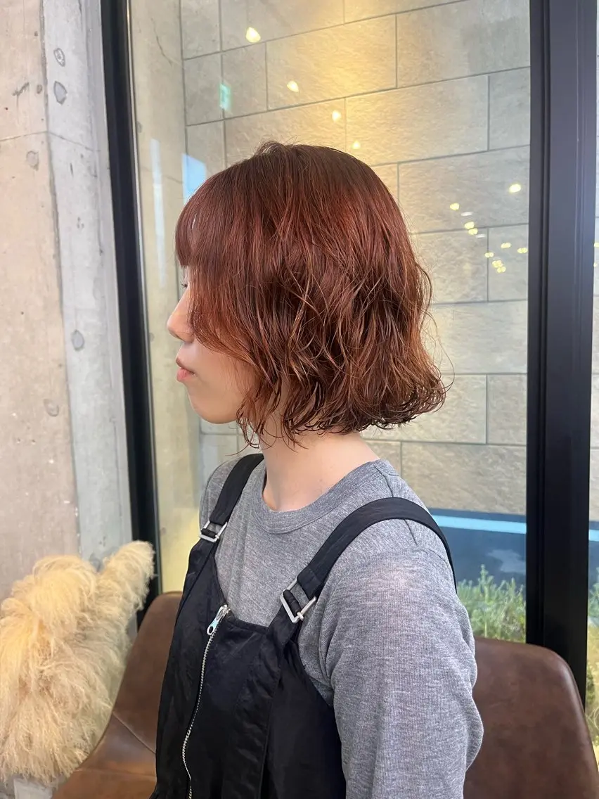 ショート カラー パーマ ボブ カット ヘアカラー パーマ haruka ♡レイヤー/透明感のヘアスタイル