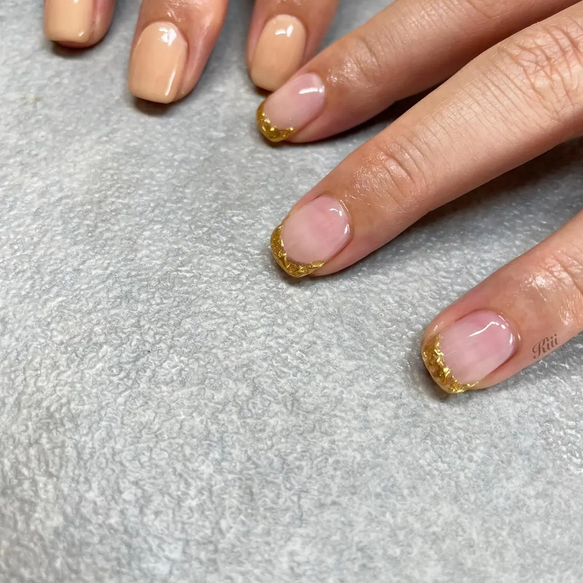 ネイル ワンカラーネイル ショートネイル kiii.__ ✴︎*のネイルデザイン