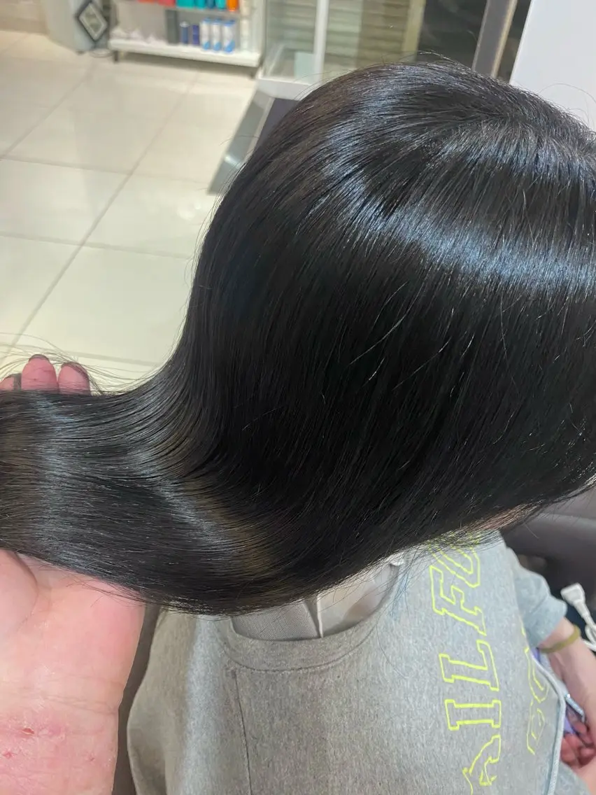 セミロング カラー カット パーマ ミルクティーベージュ 暖色カラー/池田麻帆のヘアスタイル
