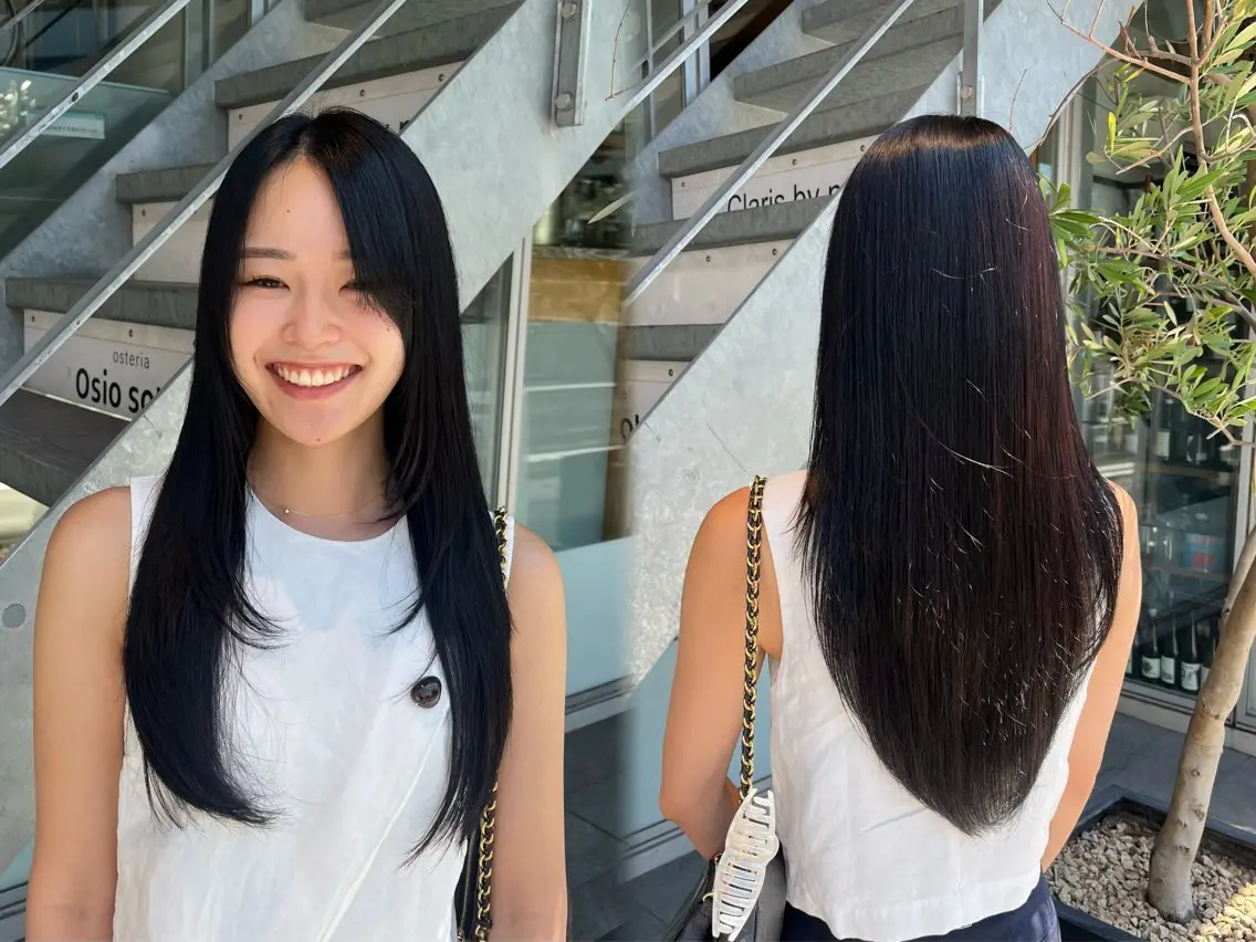ロング ヘアカラー トリートメント イケハラ ナナミのヘアスタイル