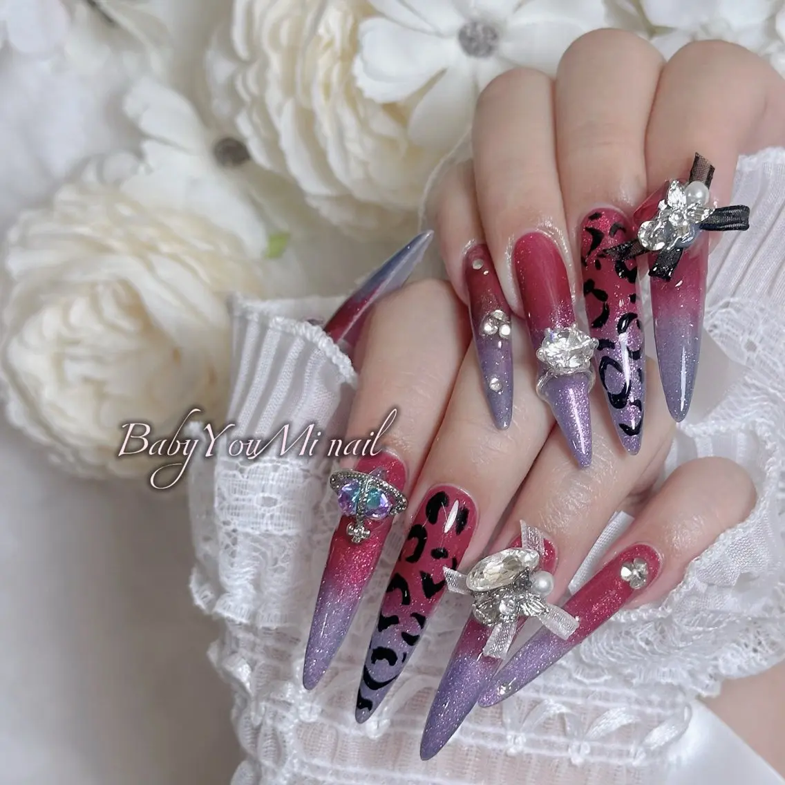 ネイル オーロラネイル 成人式 フットネイル フレンチネイル ジェルネイル ハンドネイル BabyYouMi nailのネイルデザイン