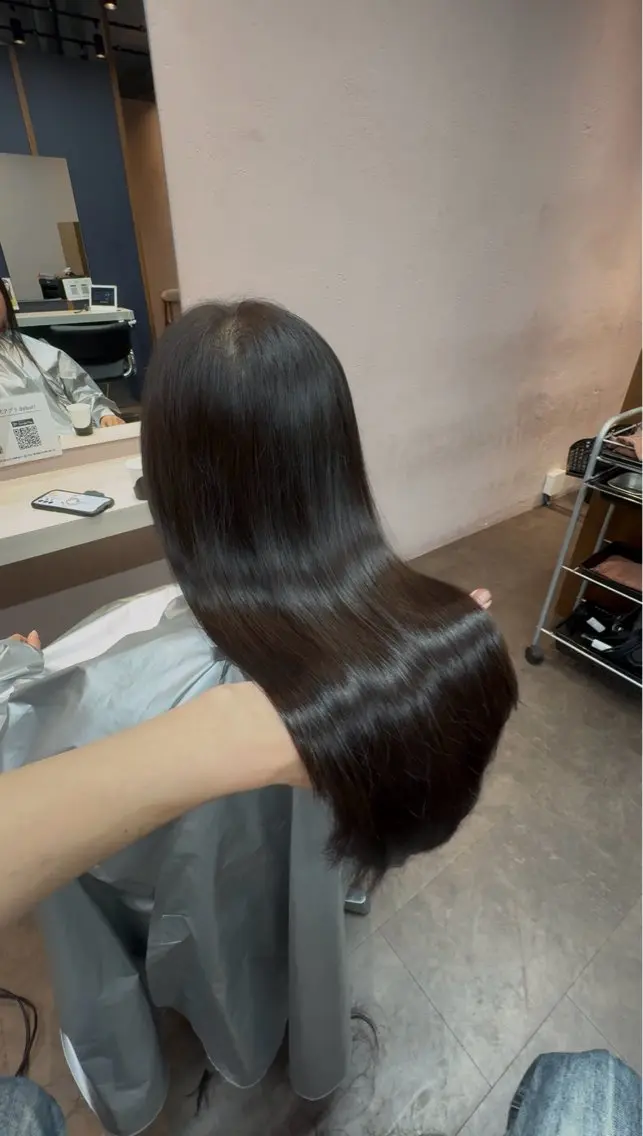 ロング カラー ブラウンカラー ナチュラルブラウン 髪質改善 トリートメント カット ヘアカラー トリートメント 韓国ヘア/髪質改善 /大和八木/内丸のヘアスタイル