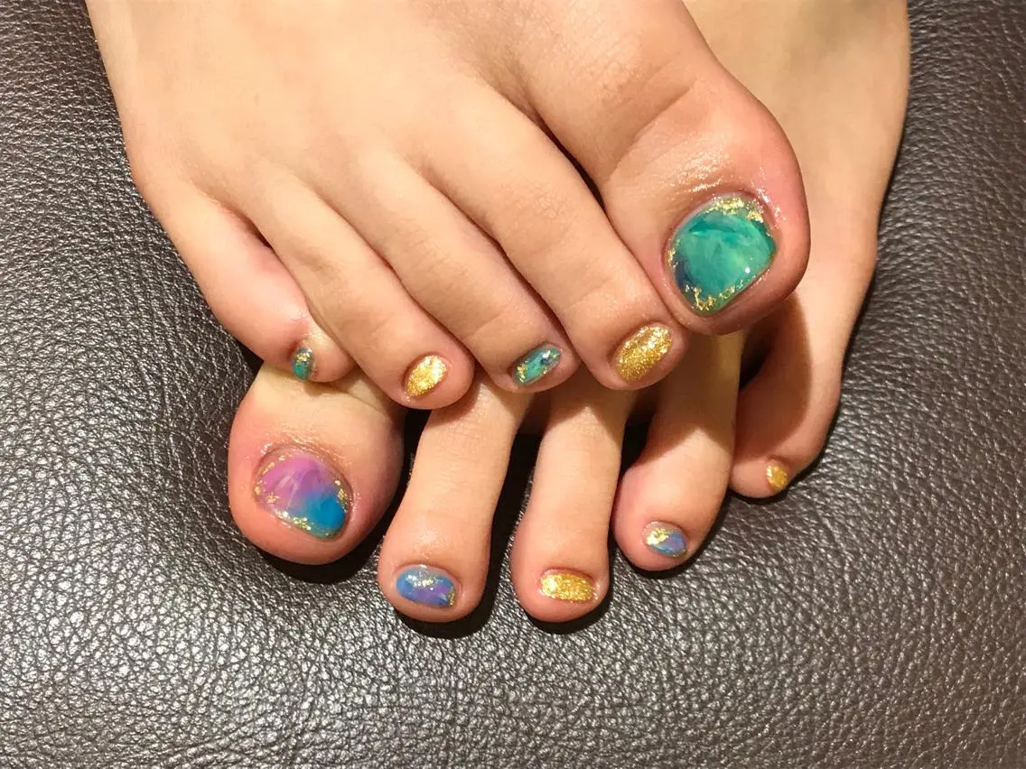 フットネイル持ち込み&おまかせニュアンス8900円(オフ無し)の写真