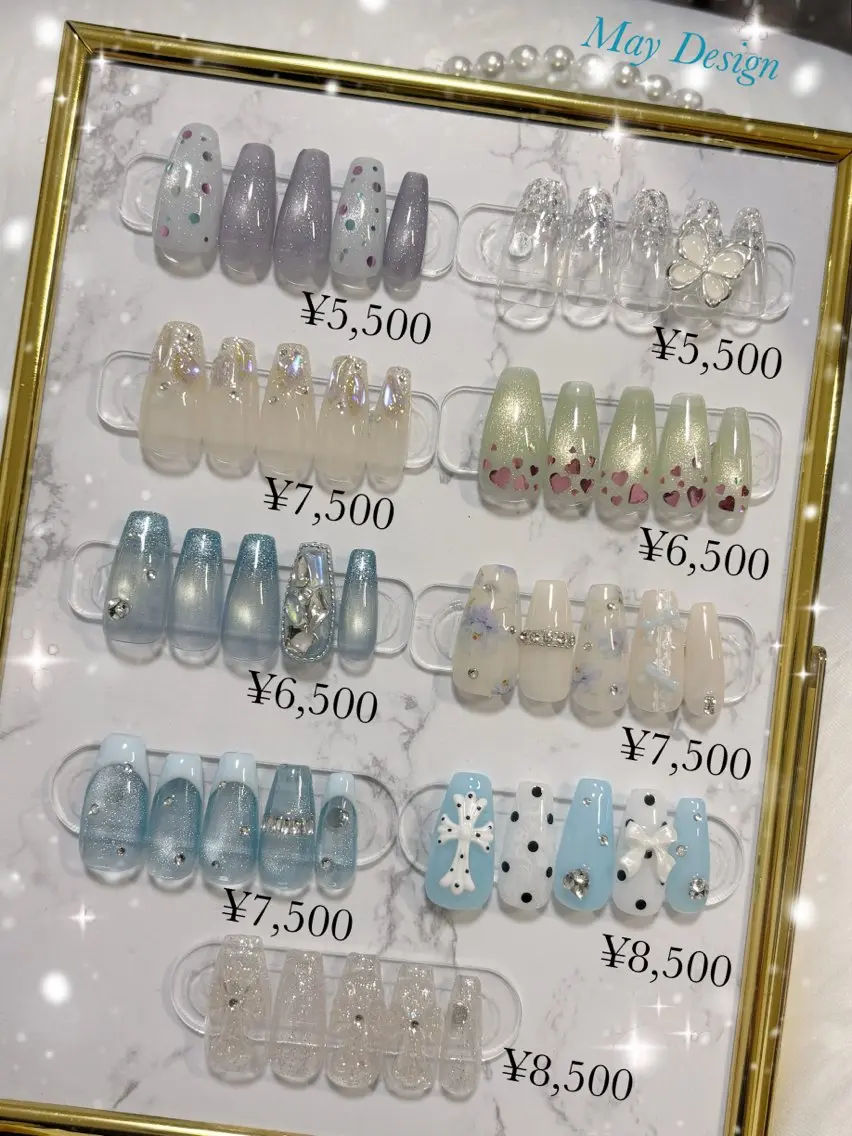 ネイル ドット フラッシュネイル フレンチネイル ハート キラキラネイル ハンドネイル YM nailのネイルデザイン