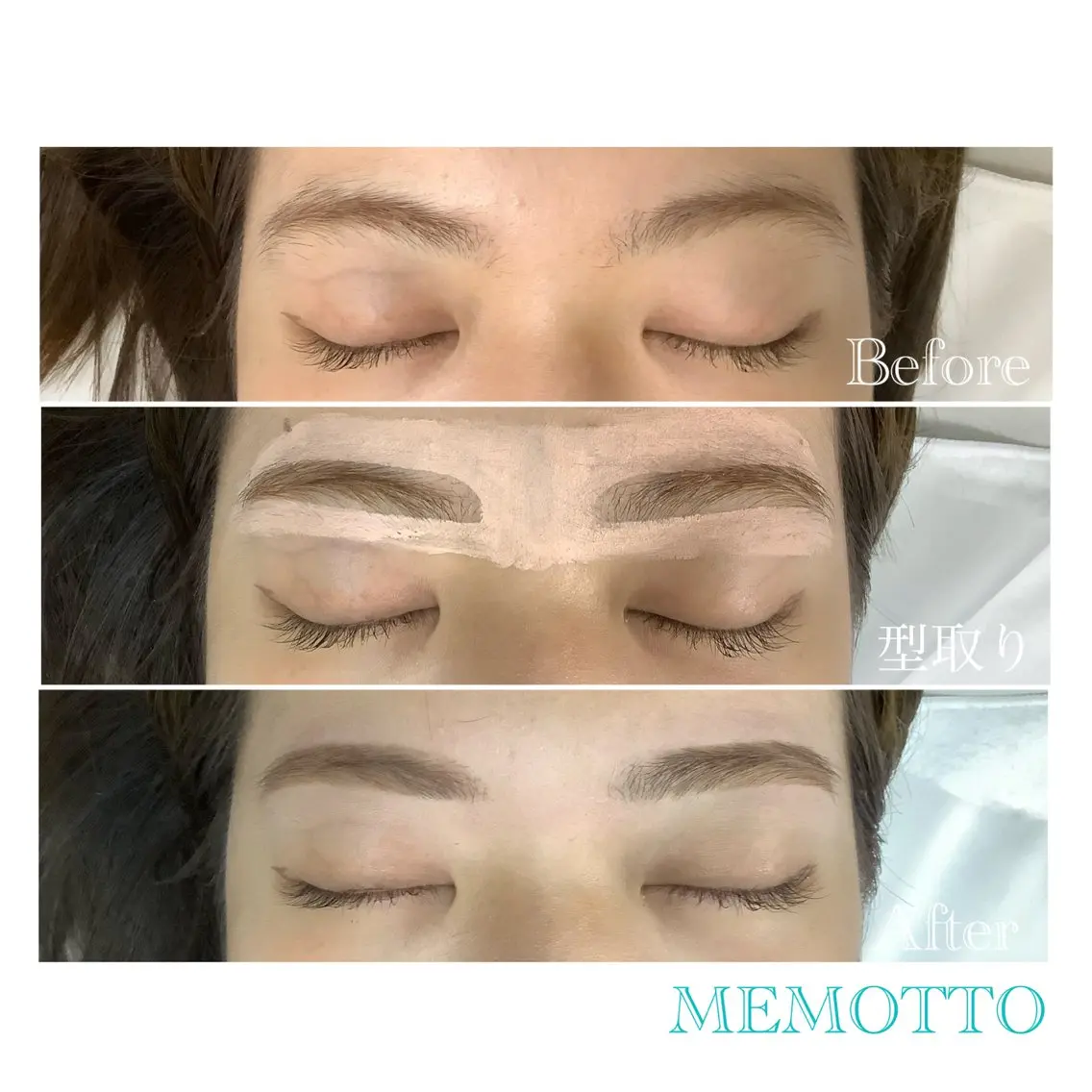 アイブロウ 眉毛ワックス脱毛 ワックス脱毛 MEMOTTO CHIHIROのマツエク・マツパデザイン