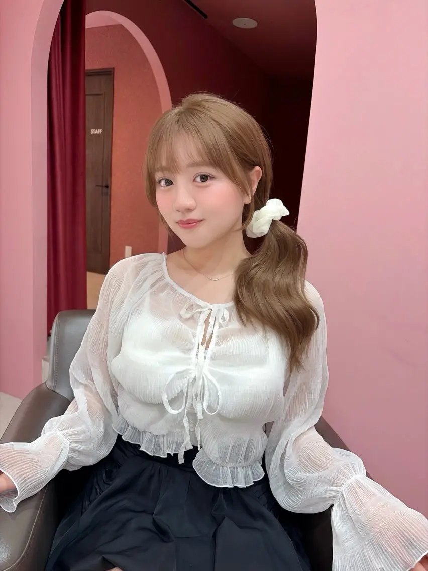 ロング 韓国風ヘア カット ヘアカラー トリートメント お悩み解決 顔周りカット/楽人のヘアスタイル
