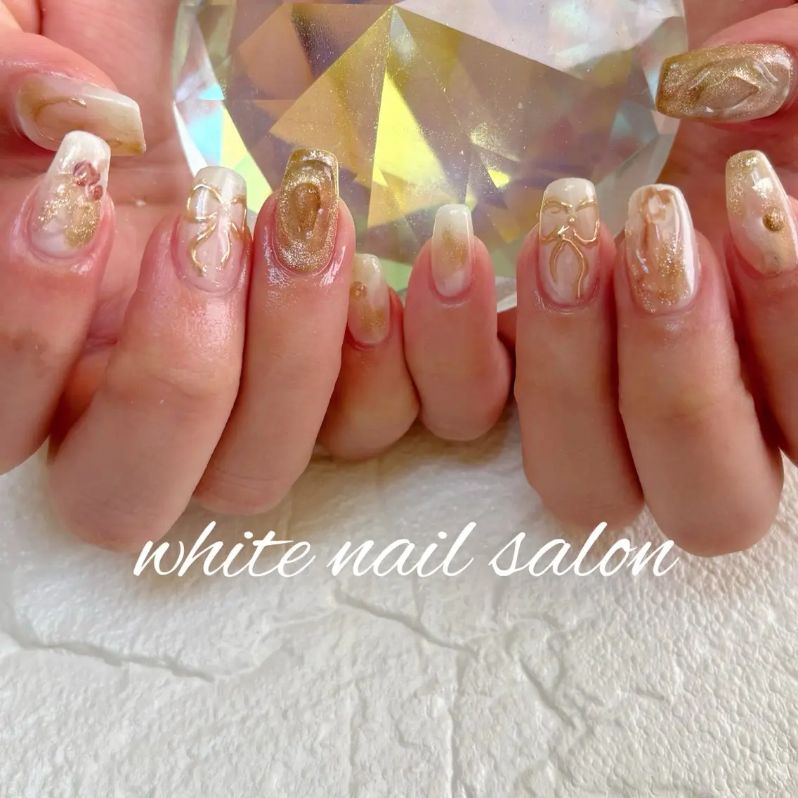 ネイル フットネイル 持ち込み ハンドネイル white nail salonのネイルデザイン