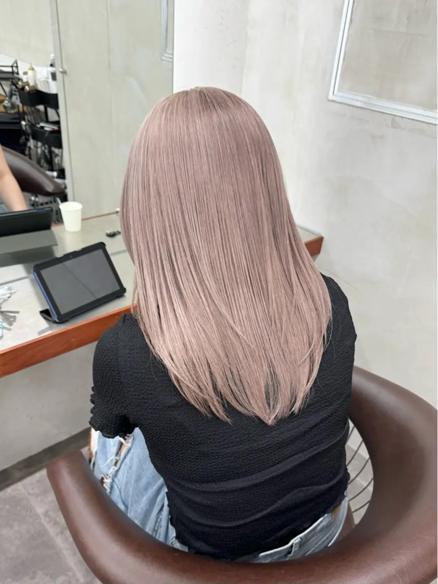 ロング カラー ベージュカラー ブリーチ ブロンド ブラウンカラー ケアブリーチ カット ヘアカラー トリートメント ブリーチ ハイトーン 特化🌈フジタハルキのヘアスタイル