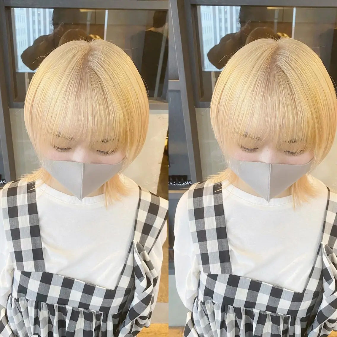ミディアム カラー カット ヘアカラー トリートメント yoriダブルカラー 代表すがわらのヘアスタイル