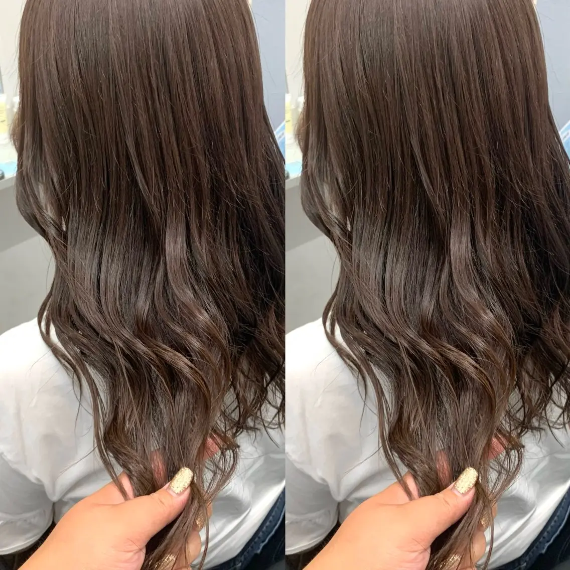 セミロング ブリーチ無しカラー✨ 美鈴のヘアスタイル