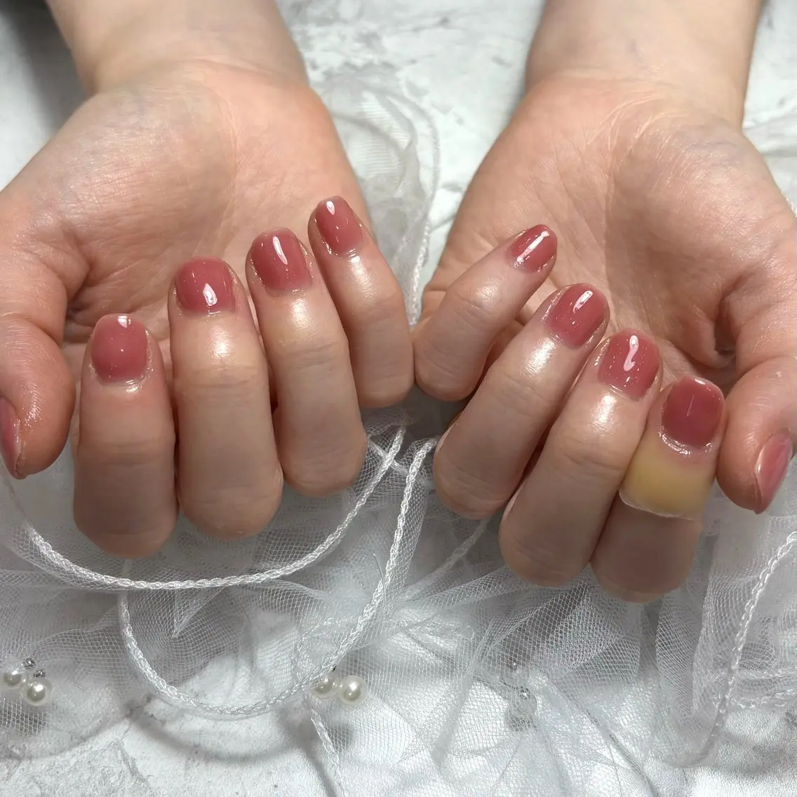 ネイル ハンドネイル WHITE NAIL 鳳店AYUMIのネイルデザイン
