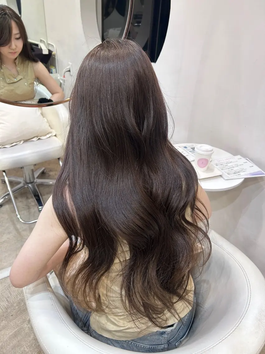 ロング ヘアカラー sana 韓国ヘア🌿のヘアスタイル