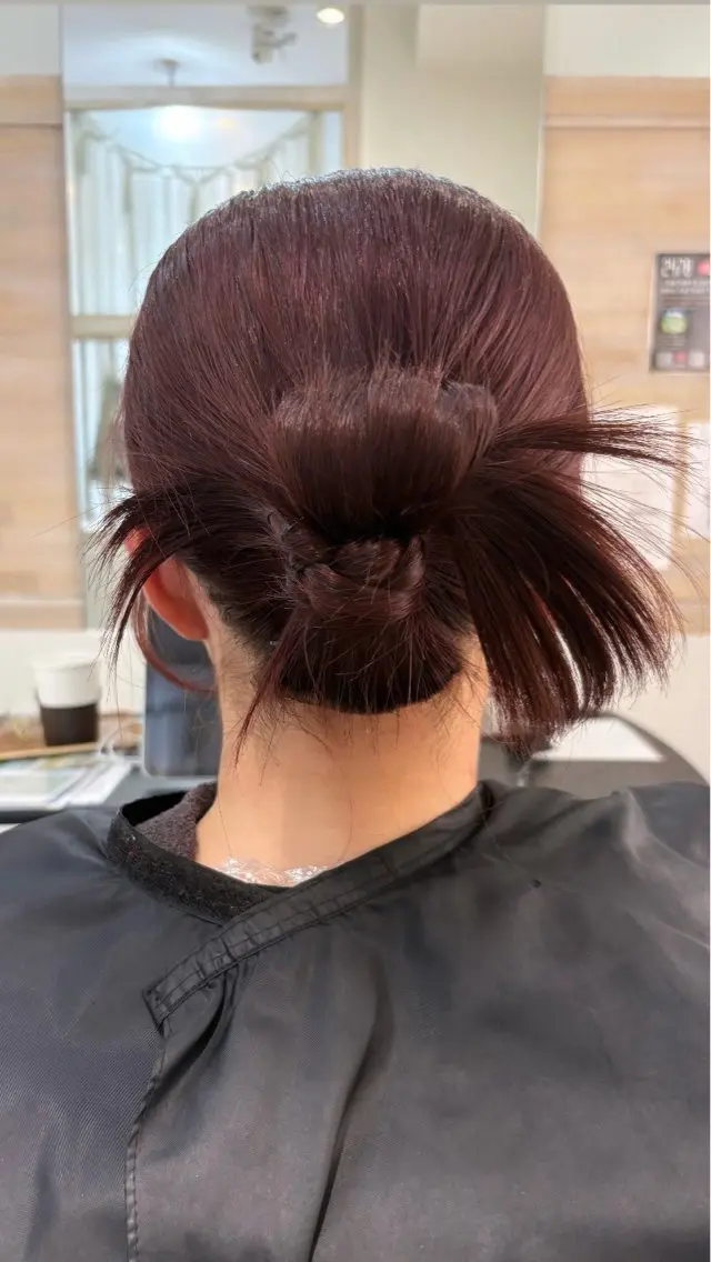 ミディアム ヘアセット 垢抜け 雰囲気アップ ふにゅう ののかのヘアスタイル