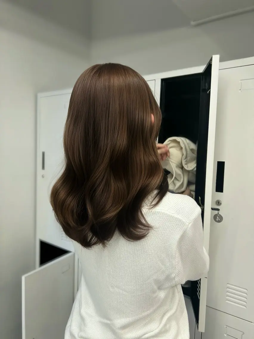 ミディアム カラー ベージュカラー ブリーチ ブラウンカラー ブラウンベージュ チョコレートブラウン ヘアカラー トリートメント 💍モテる艶髪 透明感カラー💖のヘアスタイル
