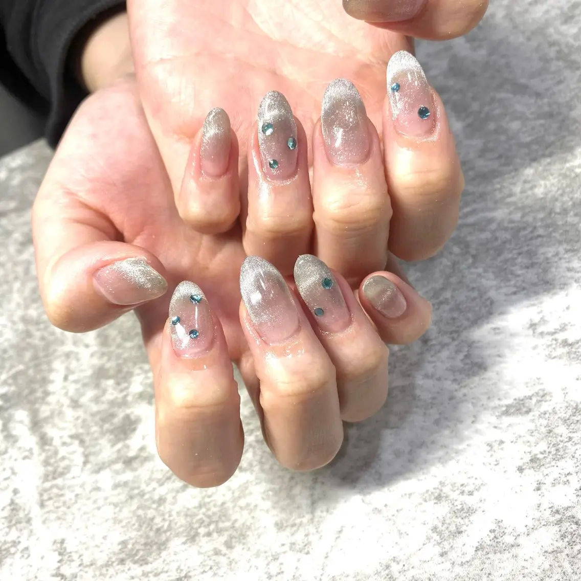 ネイル フレンチネイル マグネットネイル マグネットフレンチ ハンドネイル ★Rinail... .のネイルデザイン