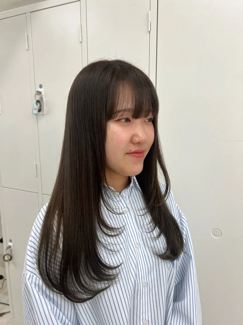 ロング カット リコ ハッシュカット 韓国レイヤーのヘアスタイル