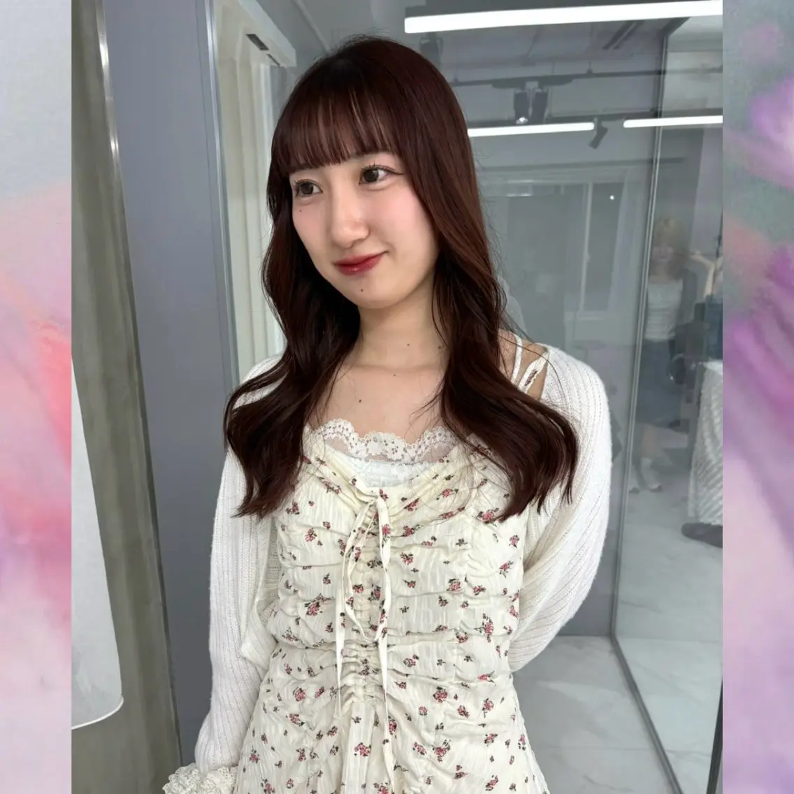 ロング カラー ブラウンカラー チョコレートブラウン ピンクカラー ヘアカラー Miyu🎀レイヤー ／透明感カラー🪽のヘアスタイル
