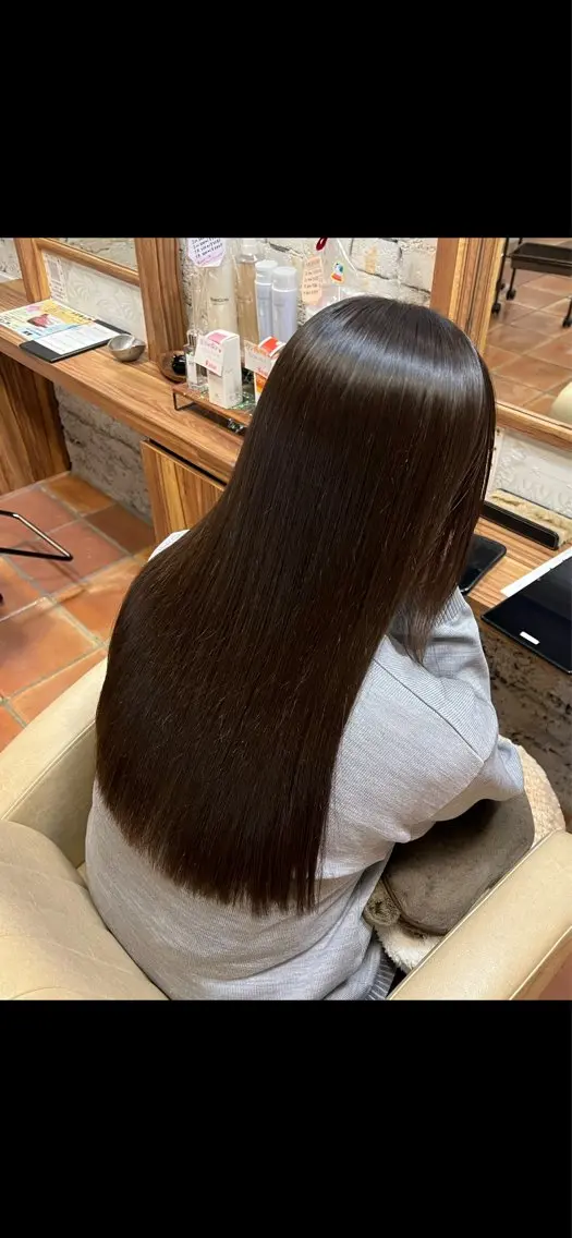 ロング 縮毛矯正 縮毛矯正 廣瀬 京花のヘアスタイル