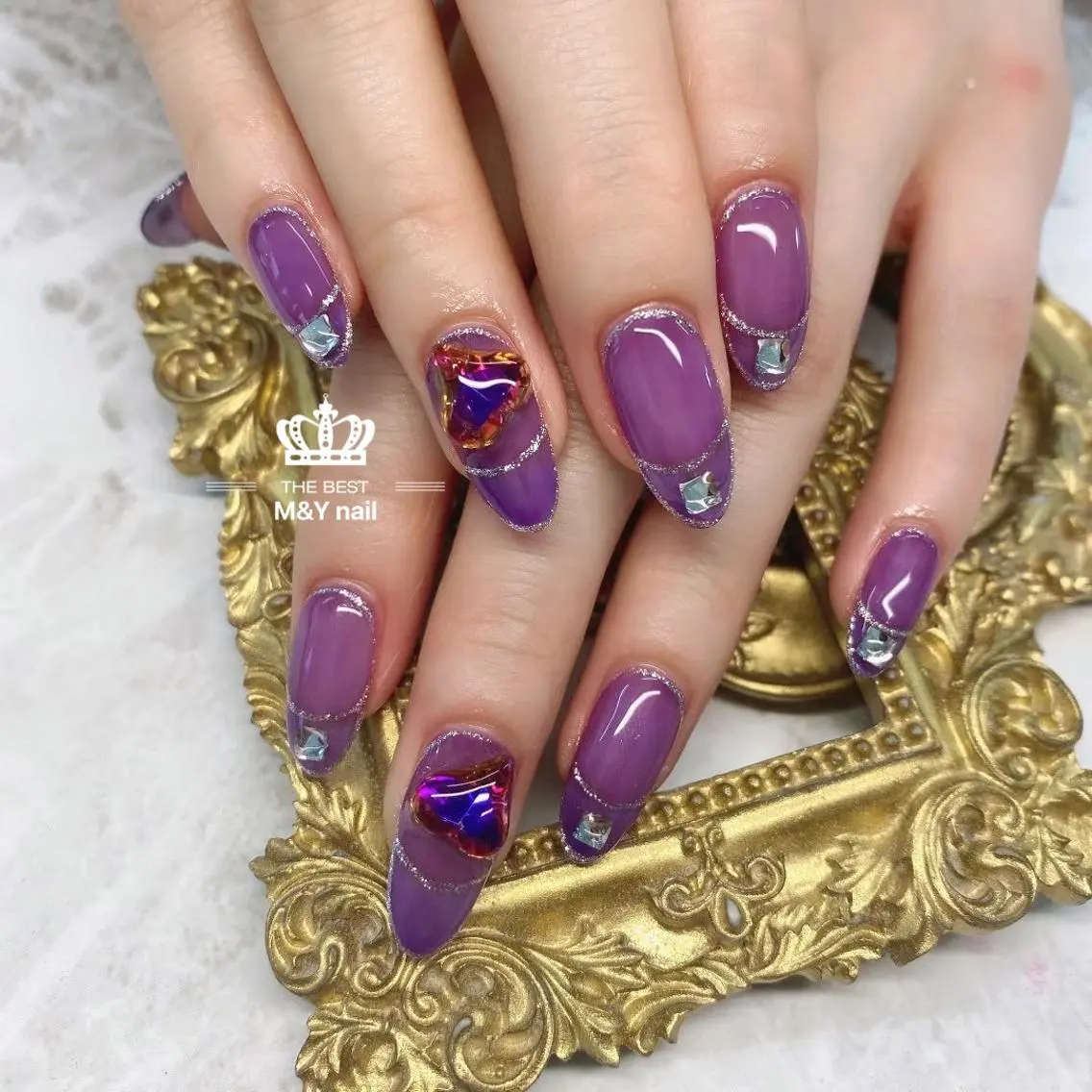 ネイル ハート ハンドネイル M&Y NailSalonのネイルデザイン
