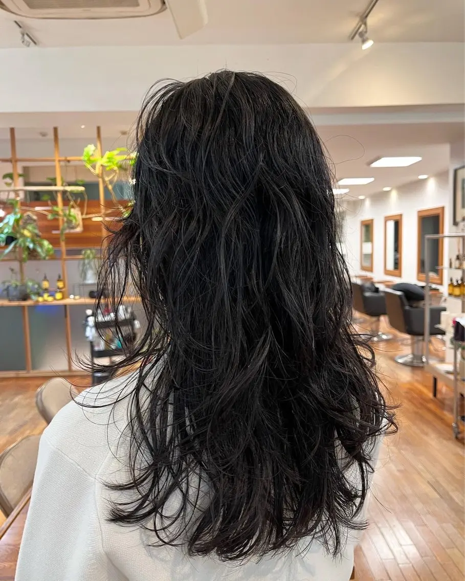 ロング パーマ ロング 若林 良のヘアスタイル
