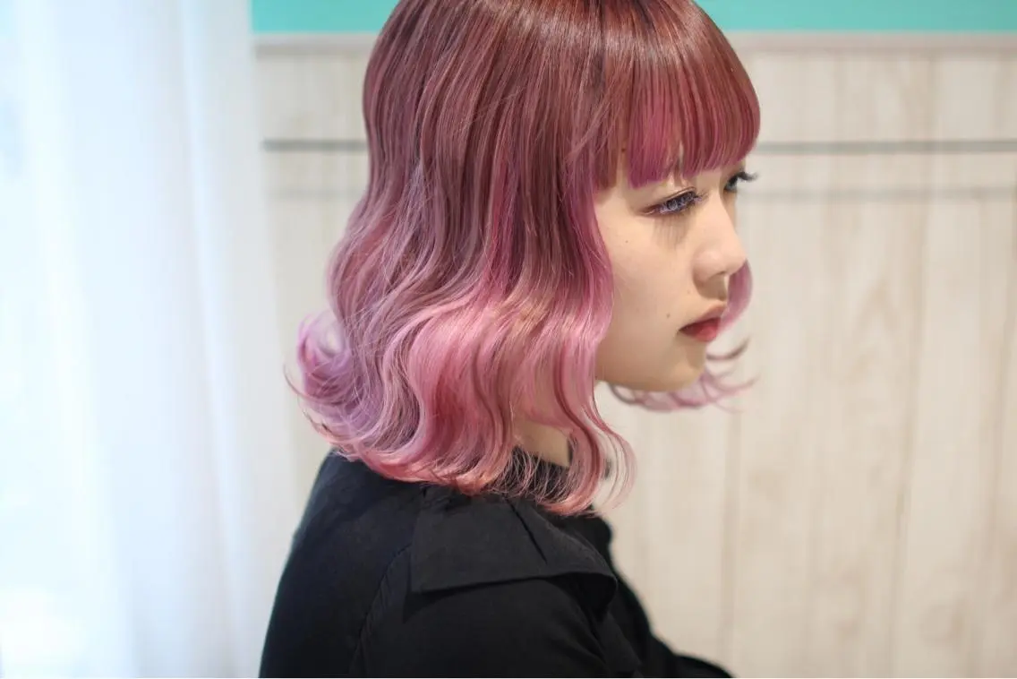 ミディアム カラー 堺 鳳 ママ美容師 yukariのヘアスタイル