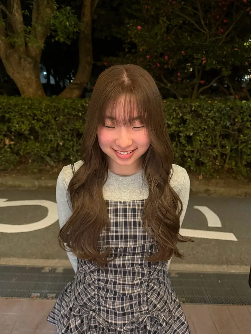 カラー ベージュカラー ミルクティーベージュ ヘアカラー YOKE 桃山台 SAKI♩ ܸのヘアスタイル