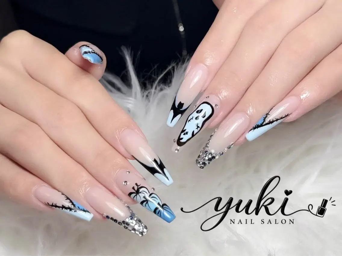 ネイル アートネイル ボルドー フレンチネイル ジェルネイル 氷ネイル・うるうるネイル ハンドネイル Yuki Nailsalonのネイルデザイン