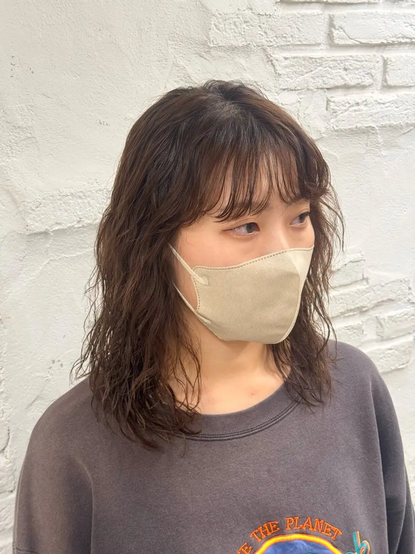 セミロング カット パーマ MINT Moeのヘアスタイル