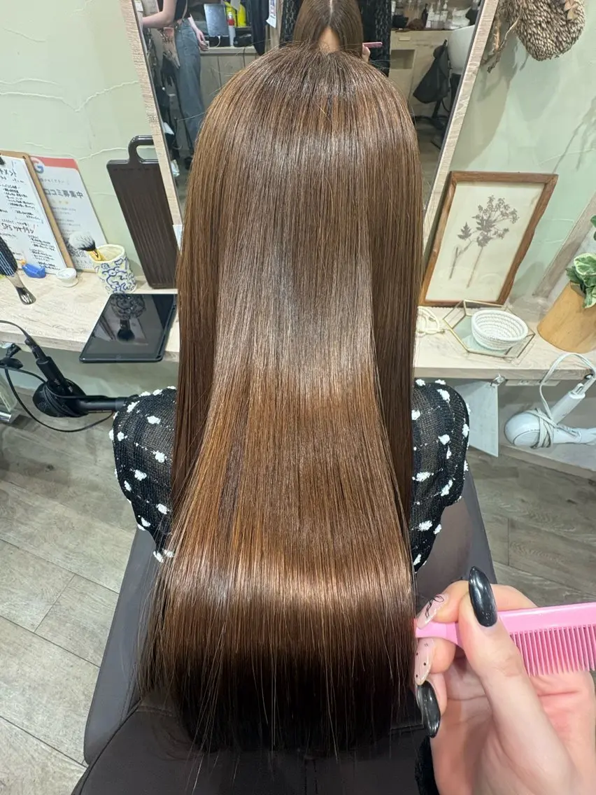 ロング カラー 髪質改善 🤍ちなつ /髪質改善ヘアエステのヘアスタイル