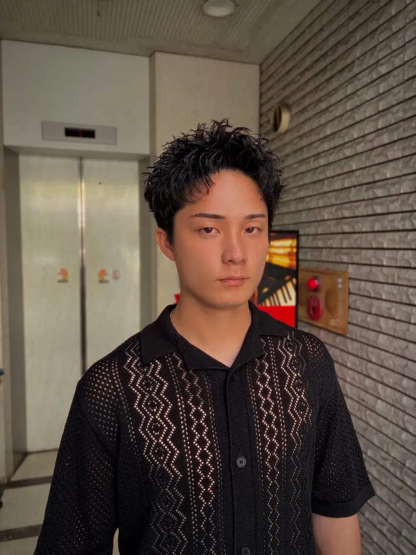 ショート パーマ メンズ メンズパーマ ショートヘア カット パーマ UMM daichi メンズパーマのヘアスタイル
