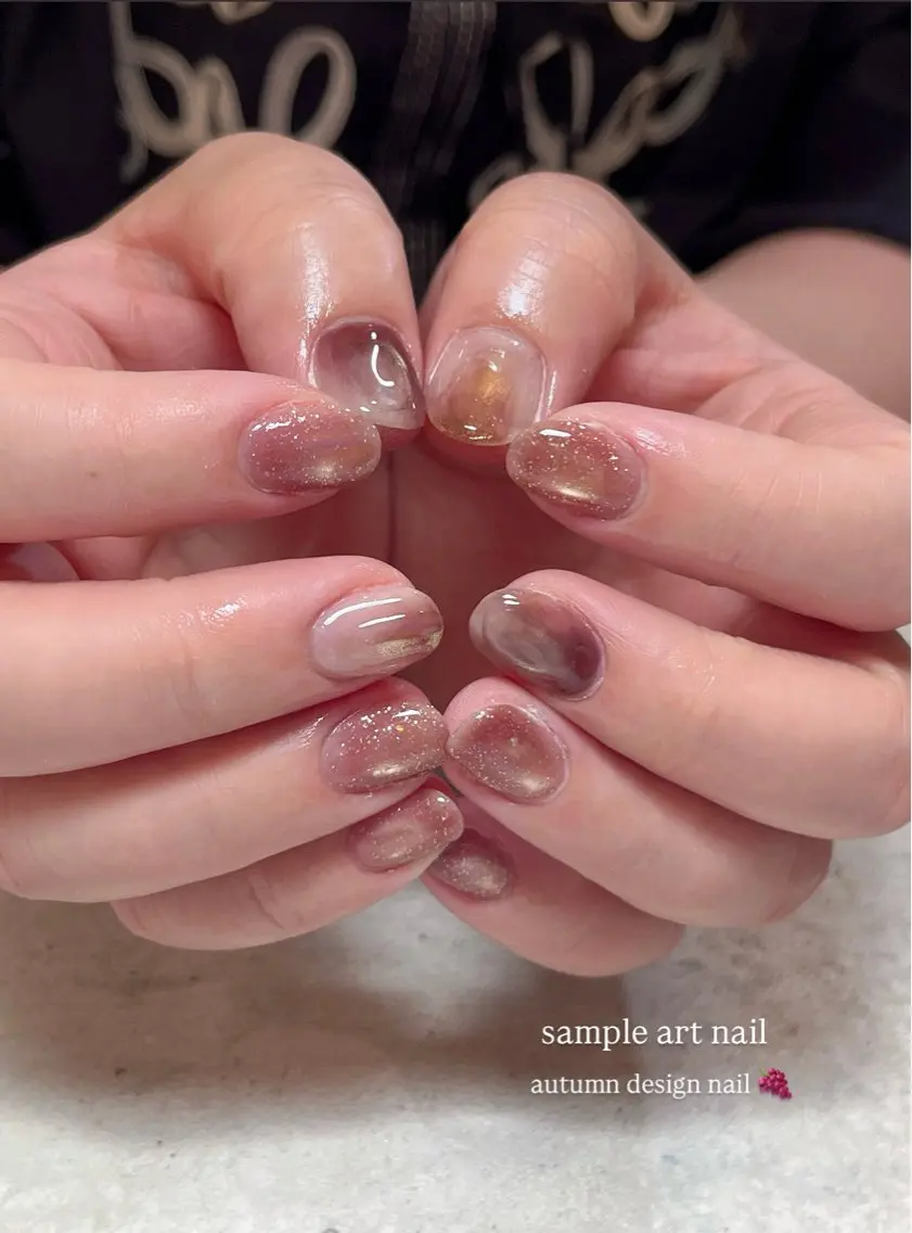 ネイル アートネイル ニュアンスネイル ハンドネイル r.nailBY α 大阪福島区/岸本🧸のネイルデザイン