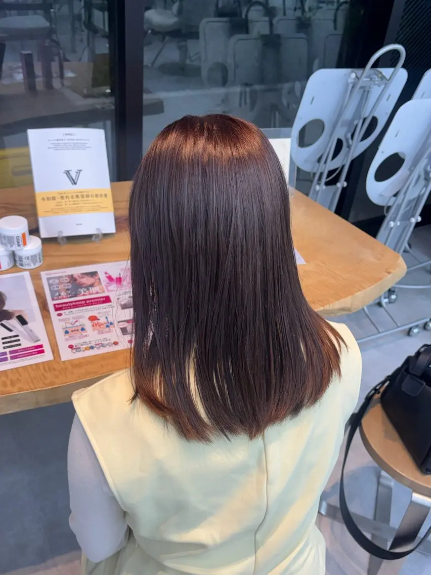🌿【人気No.1】ブリーチなし透明感カラー🩶✨🎁髪質改善トリートメント付き🫧赤みを抑えて透明感たっぷり🌿🤍の写真
