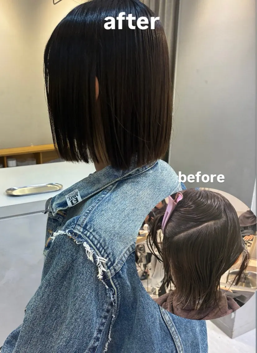 ショート 縮毛矯正 縮毛矯正 山本 あのんのヘアスタイル