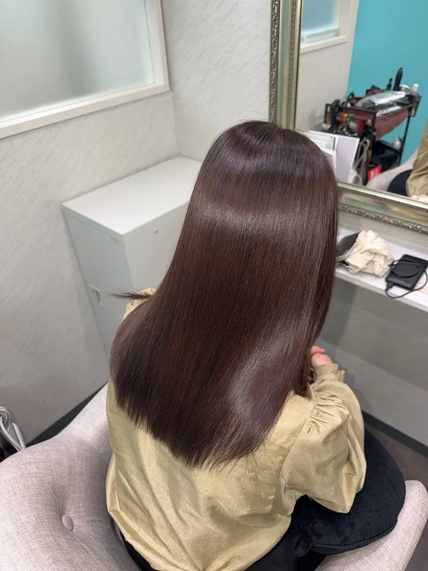 セミロング ヘアカラー トリートメント ヘッドスパ ヘアセット さやか/髪質改善/ カラー/seta新宿のヘアスタイル