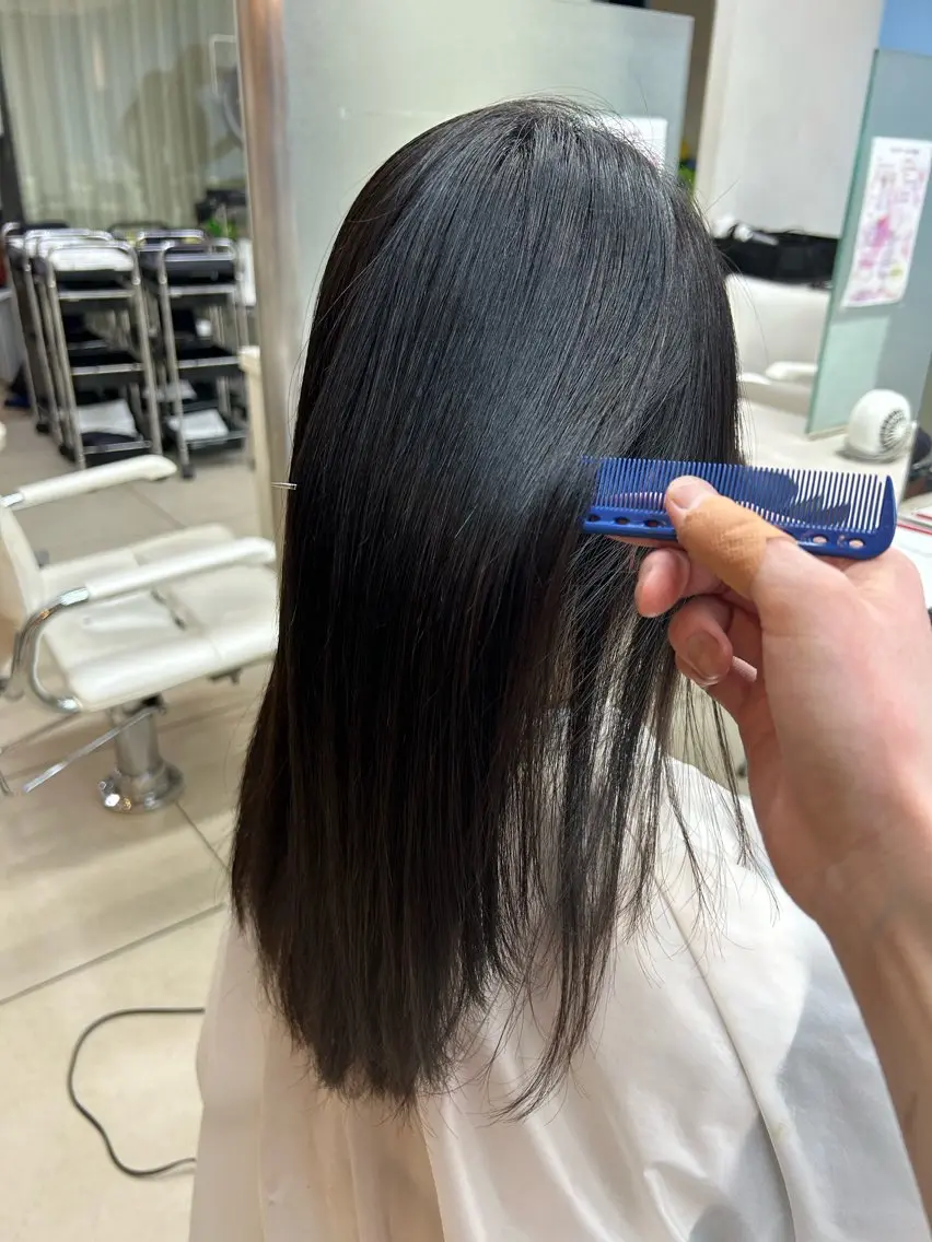 セミロング 朝ラク縮毛矯正 kiryuのヘアスタイル