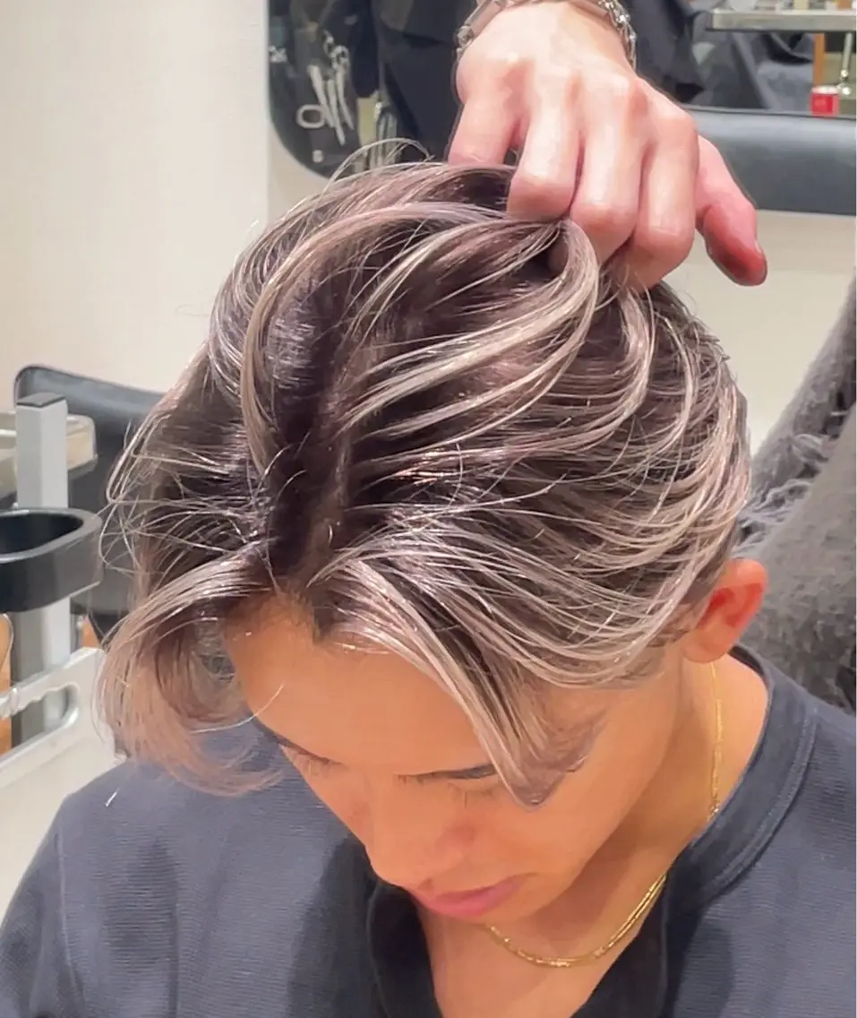ショート カラー メンズ デザインカラー🌈/ ハイトーン/たけるのヘアスタイル