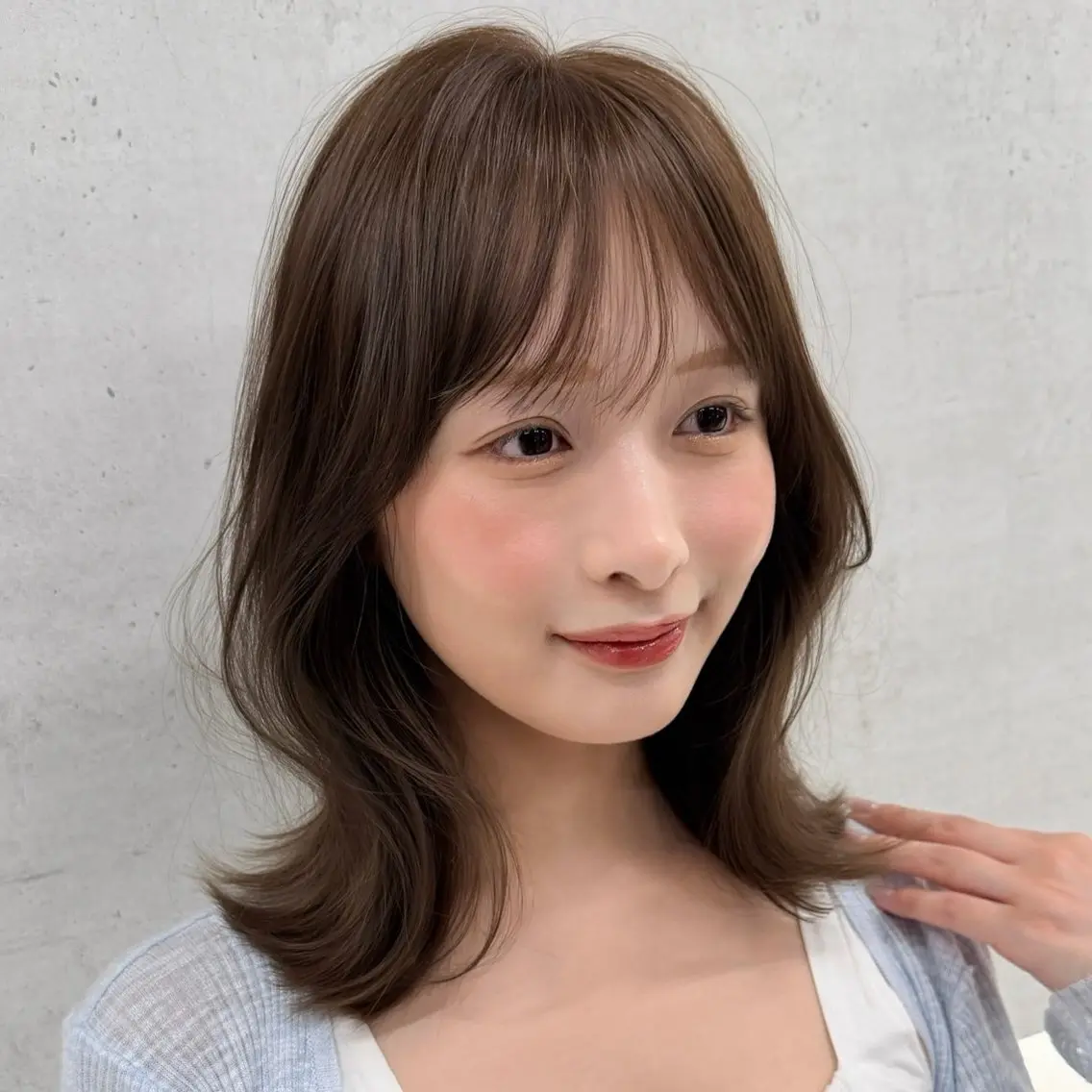 ミディアム カラー ヘアカラー はるな/透明感カラー /暖色カラーのヘアスタイル