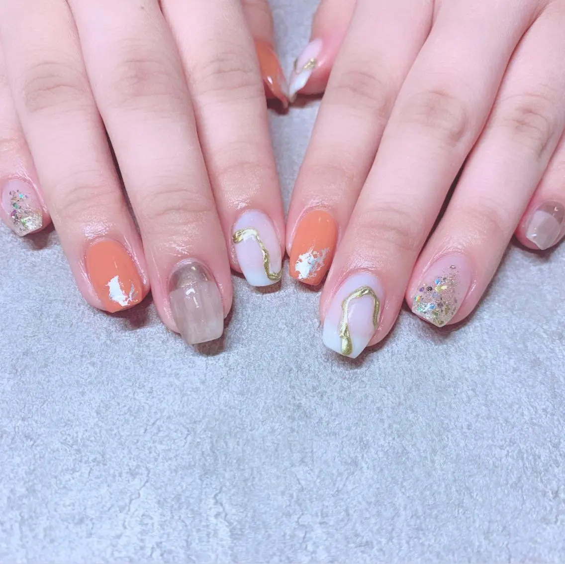 カラー ネイル ハンドネイル Cozy_ ilumのネイルデザイン