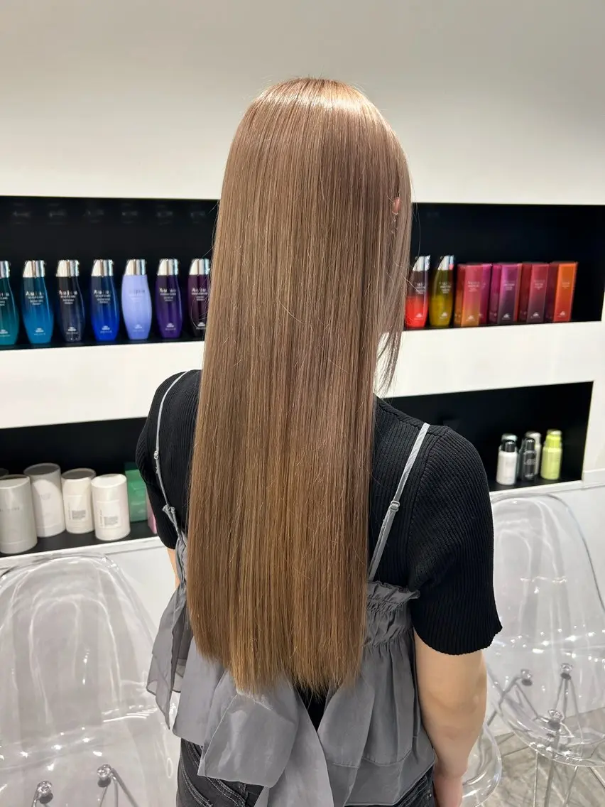 ロング ヘアカラー トリートメント himari💜 暖色/レイヤーカットのヘアスタイル