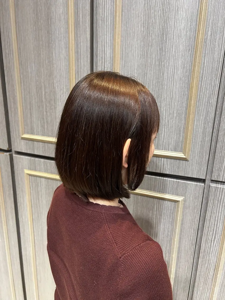 カラー ブラウンカラー ヘアカラー 岡田 佳苗のヘアスタイル