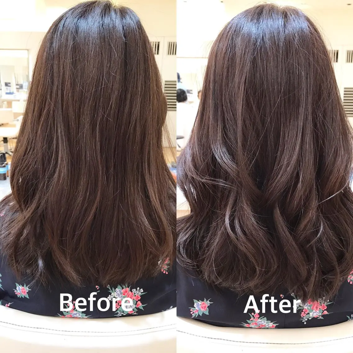 セミロング カラー イルミナカラー パープルカラー タジマ ヤスヒサのヘアスタイル