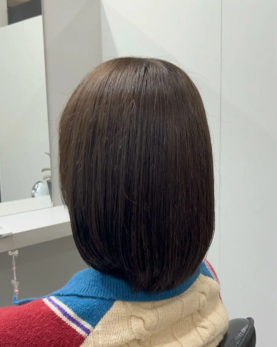 ミディアム カラー ブラウンカラー 透明感カラー ココアブラウン ヘアカラー がもう ゆいこのヘアスタイル